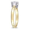 Everly Jewelry – 14K White and Yellow Gold 3/4 TGW Created Moissanite White Fashion Ring - 4 of 4