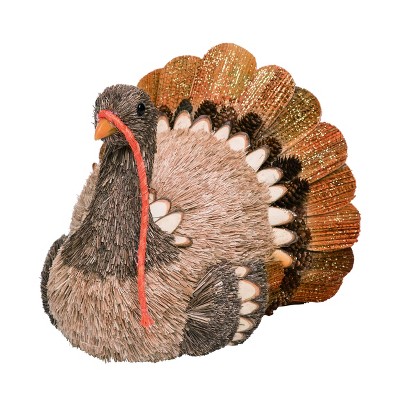 Transpac Foam 11 in. Brown Harvest Glitz Turkey