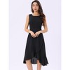 Allegra K Women's Wrap Ruffle High Low Hem Round Neck Keyhole Back Sleeveless Floral Dress - 2 of 4