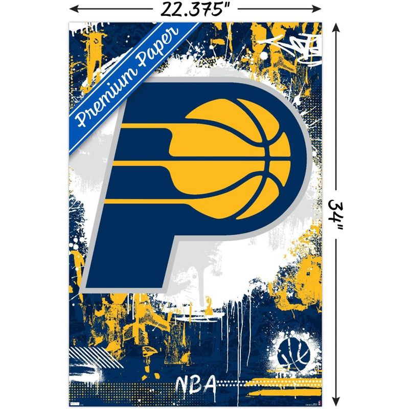 Trends International NBA Indiana Pacers - Maximalist Logo 23 Unframed Wall Poster Prints, 3 of 7