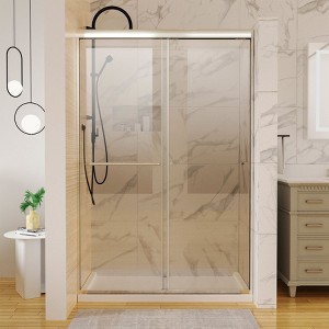 NicBex Shower Door 44-48"Wx72" H Traditional Sliding Shower Door with 1/4" Clear Tempered Glass for Walk-in Shower - 1 of 4