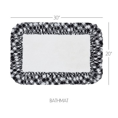 April & Olive Annie Buffalo Black Check Bathmat 20x30 VHC Brands