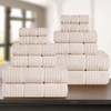 Zero Twist Cotton Waffle Honeycomb Medium Weight Bathroom Towel Set by Blue Nile Mills - 2 of 4