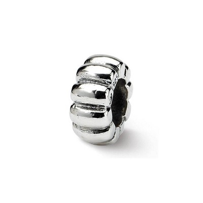 Black Bow Jewelry Sterling Silver Fluted Spacer Bead Charm