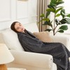 Inhand Premium Plush Soft Throw Blanket for Couch - 50" x 60" Black and White Fleece Blanket for Living Room, Bedroom and Home Decor - 2 of 4