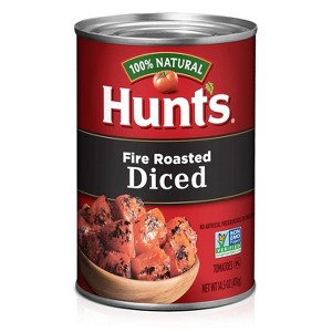 Hunt's 100% Natural Fire Roasted Diced Tomatoes - 14.5oz - 1 of 4