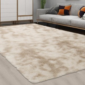 Shaggy Area Rug Modern Indoor Plush Fluffy Rugs Soft and Comfy Velvet Faux Fur Carpet Rugs for Bedroom Living Room Nursery - 1 of 4
