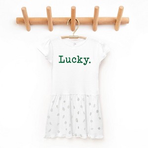 The Juniper Shop Lucky Typewriter Toddler Graphic Dress - 1 of 3
