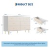 3/5/6/7/8 Drawer Dresser for Bedroom, Modern Chest of Drawers with Gold Handles, Wooden Nightstand Storage for Living Room, Entryway, Hallway - 3 of 4