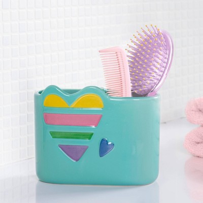 Turquoise Ceramic Rainbow Hearts Kids' Organizer