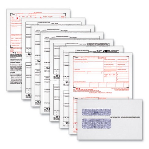 Tops W-2 Tax Forms Kit With Envelopes, Fiscal Year: 2023, Six-part ...