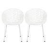 Set of 2 Outdoor Dining Chairs with Iron and Plastic Frame,Modern Patio Chairs for Backyard or Deck,Weather Resistant Chair Set-Koiai - 2 of 4