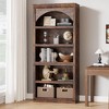 GustoWave 68.7" Tall Bookshelf wooden Arch Bookshelf, Farmhouse Arched Bookcase, , 5 Tier Bookshelves,for Living Room Office Library - 2 of 4