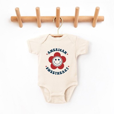 The Juniper Shop American Sweetheart Flower Baby Bodysuit