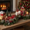 Northlight Pre-Lit Battery Operated Frosted Pine and Berries Christmas Garland - 6' x 9" - Cool White LED Lights - 4 of 4