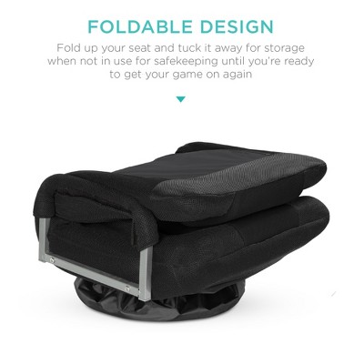 Black Adjustable 360-Degree Swivel Gaming Floor Chair