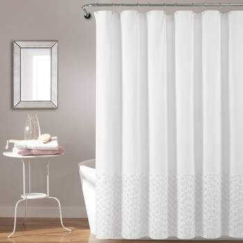 72"x72" Boho Polka Dot Yarn Dyed Eco Friendly Recycled Cotton Shower Curtain - Lush Décor
