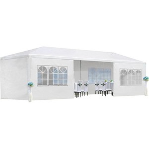 Party Tent,10x30 Tents for Parties,Outdoor Wedding Tent for Parties Patio Gazebo Shelter with 5 Removable Sidewalls,Party Wedding BBQ Events Tent - 1 of 4