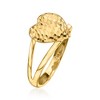 Ross-Simons 10kt Yellow Gold Diamond-Cut Heart Ring - 3 of 4