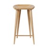 Tractor Contemporary Carved Wood Barstool - 30" Bar Chair - 2 of 2
