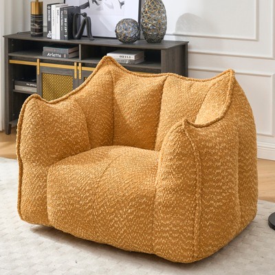 Aukfa Bean Bag Sofa Chair - Ultra-Comfortable Square Lazy Chair for Adults, Soft Premium Fabric for Living Room, Bedroom & Game Room
