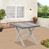 COWLOWN Modern Aluminum Outdoor Side Table, Weather-Resistant Square Patio End Table with Resin Top, Rust-Proof for Yard, Garden, Balcony, Poolside - 3 of 4