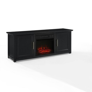 Camden Low Profile Fireplace with TV Stand for TVs up to 60" Black - Crosley - 1 of 4