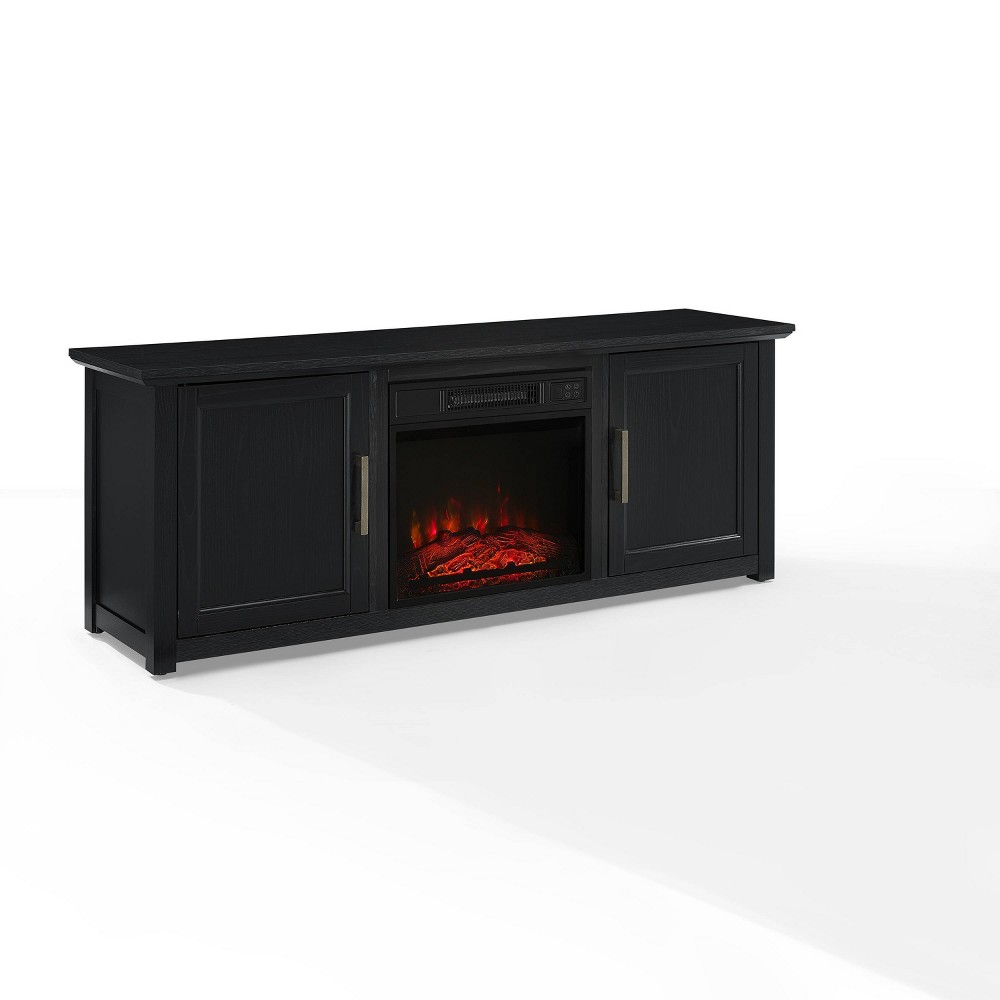 Photos - Mount/Stand Crosley Camden Low Profile Fireplace with TV Stand for TVs up to 60" Black - Crosl 