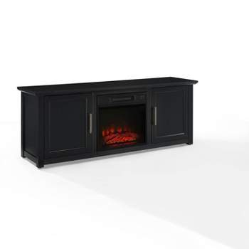 Camden Low Profile Fireplace with TV Stand for TVs up to 60" Black - Crosley