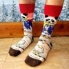 Winter Panda Wearing a Llama Sweater Watching a Snowy Owl (Men's Sizes Adult Large) from the Sock Panda - 2 of 4
