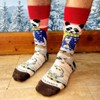 Winter Panda Wearing a Llama Sweater Watching a Snowy Owl (Men's Sizes Adult Large) from the Sock Panda - image 2 of 4