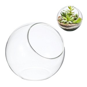 Unique Bargains Clear Glass Multipurpose Use Durable Terrarium 1