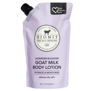 Dionis Goat Milk Body Lotion Refill Pouch  Lavender Blossom, 16.9 oz - 1 of 4