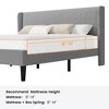 Upholstered Bed Frame with Wingback Headboard, Velvet Upholstery Platform Bed,No Box Spring Needed, Durable Wood Slats Support, Easy Assembly - 3 of 4