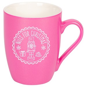 Elanze Designs Nuts For Christmas Nutcracker 10 ounce New Bone China Coffee Cup Mug, Holiday Kitchen Home D�cor, Princess Pink - 1 of 4