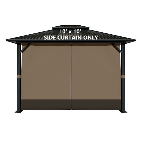 Aoodor 10' X 10' Gazebo Curtain Set Protecting Privacy Side Walls 4 Panels (curtain Only) : Target