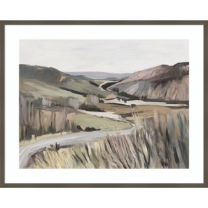 Amanti Art Dreamy Landscape with River by Urban Road Wood Framed Wall Art Print - 1 of 4