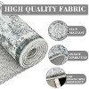 Oriental Machine Washable Rug Vintage Area Rug Non-Slip Floor Carpet Easy-Cleaning Rug for Bedroom Indoor Office Home Decor - 4 of 4
