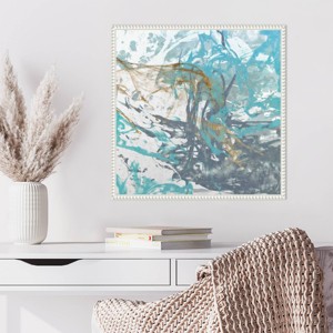Amanti Art Blue Sea Foam I by Alonzo Saunders Framed Canvas Wall Art Print - 1 of 4
