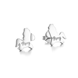 18k Gold and Sterling Silver Pony Earring - 1 of 1