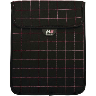 Mobile Edge NeoGrid Sleeve for iPad and 10" Tablets Black w/Pink Stitching