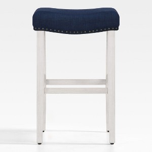 WestinTrends 29" Upholstered Saddle Seat Bar Stool - 1 of 4
