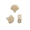 John Bead Matubo 50g Czech Glass 7.5mm White Champagne Luster Ginko Leaf Beads - 2 of 2