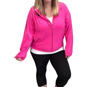 Women's Stretch Long Sleeve Hoodie Jacket - RAE MODE - 1 of 3