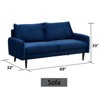 Velvet Sofa Mid-Century Modern Couch with Wooden Legs for Living Room - 2 of 4
