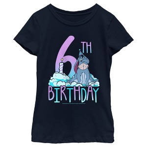 Girl's Winnie the Pooh Eeyore 6th Birthday T-Shirt - 1 of 4