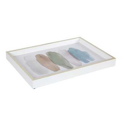 Amanti Art Natural Swatches Decorative Wood Ottoman/Coffee Table Tray 13x19 Inch
