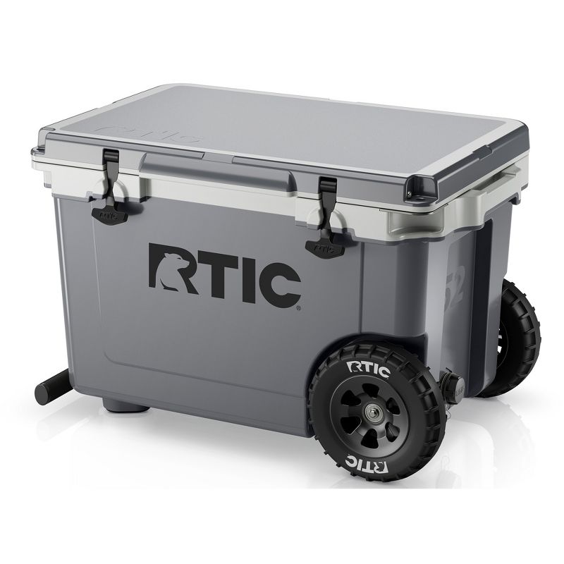 RTIC Outdoors 78 Cans/52qt Ultra-Light Wheeled Hard Sided Cooler - Gray: Polypropylene Material