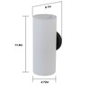 LLHZSY 2-Light Cylindrical Wall Light Sconces with Off-white Linen Shade for Bedroom Living Room-11 4/5" - 4 of 4