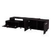 Vynxaria Entertainment Center with Drop-Down Door, Adjustable Legs, Open Storage, and Two Side Cabinets, Wengue, 17.7" H x 69.3" W x 13.9" D - 2 of 4